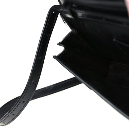 Balenciaga Shiny Box Calfskin Hourglass Stretch Sling Shoulder Bag Black 10 of 11