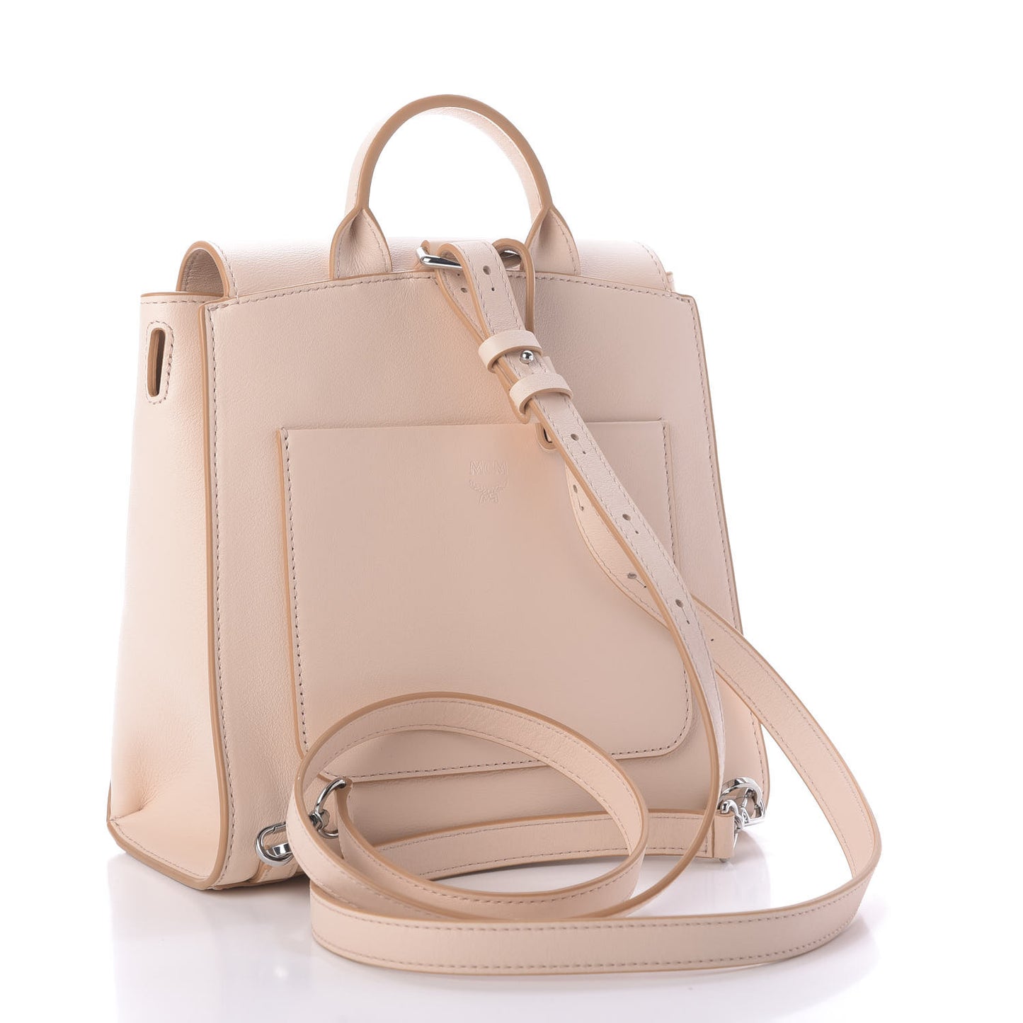 Calfskin Essential Monogram Small Backpack Bisque