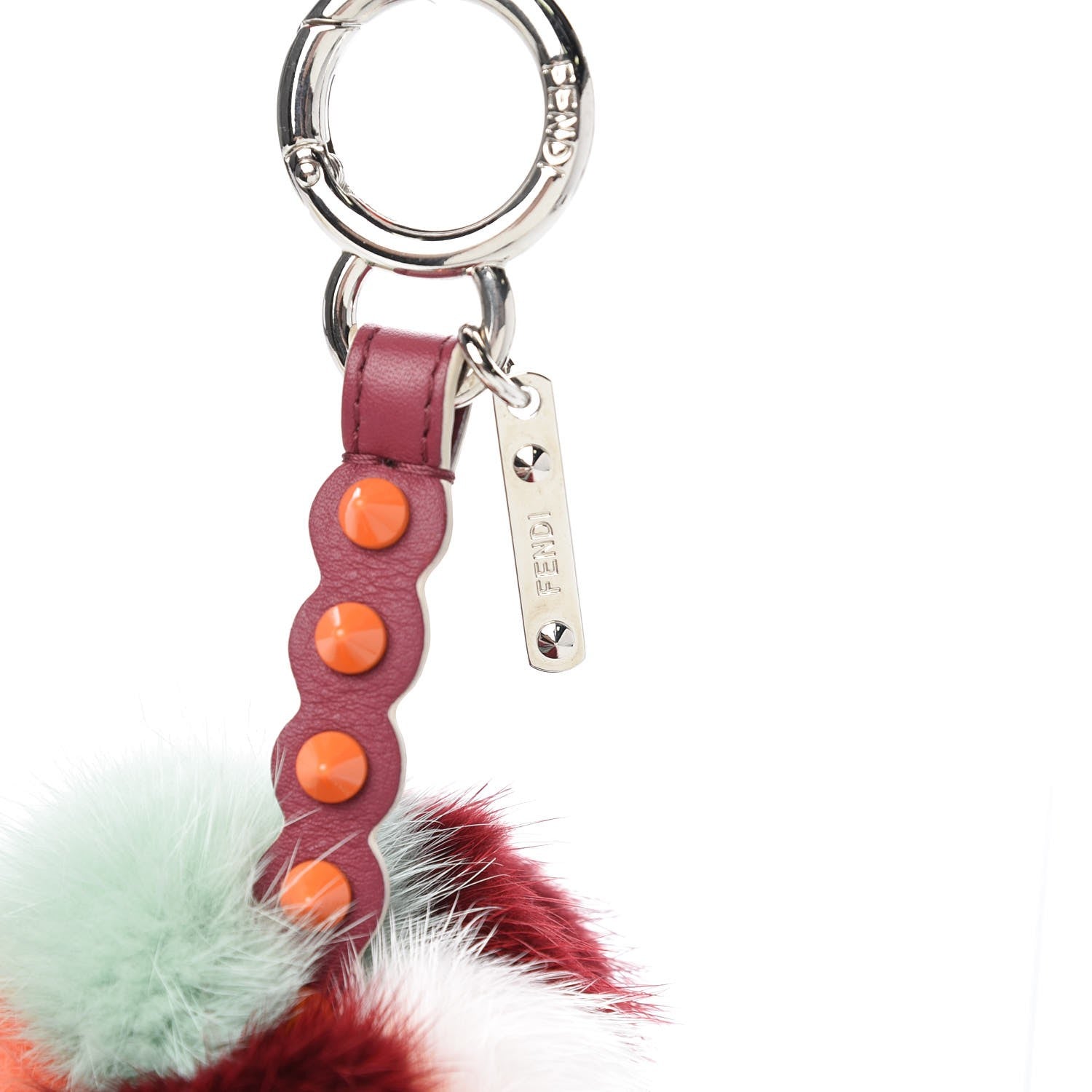 Fendi Mink Fur Calfskin Fun Fair Bag Charm Multicolor 3 of 4