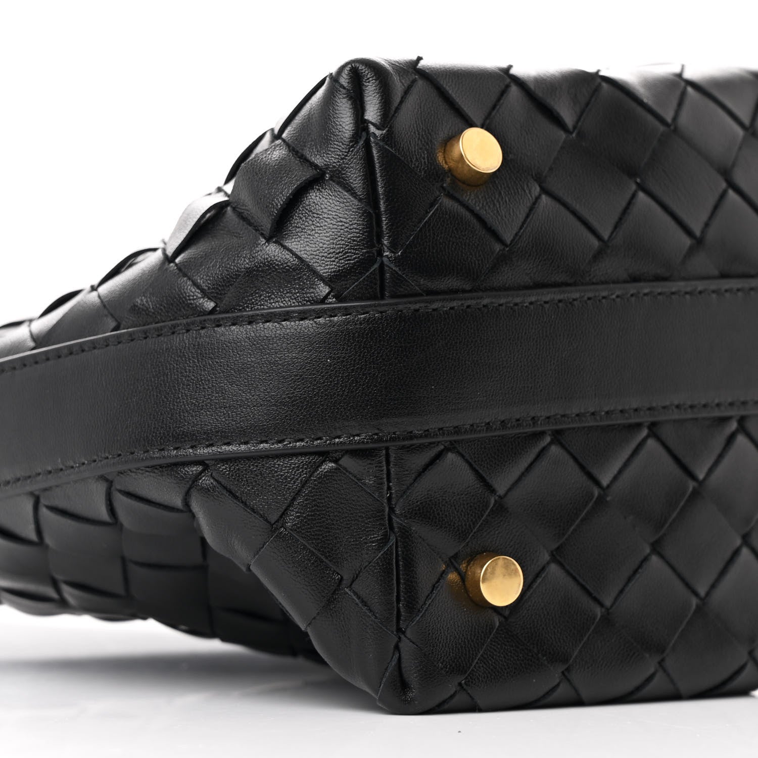 Bottega Veneta Calfskin Nappa Intrecciato Candy Wallace Black 9 of 10
