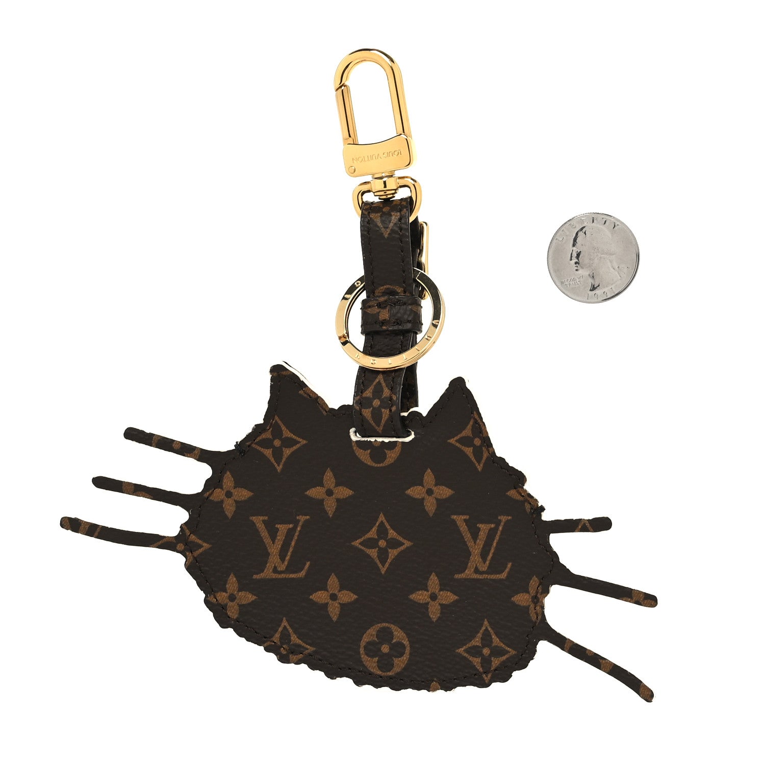 Louis Vuitton Epi Monogram Catogram Bag Charm Key Holder Gris 3 of 5