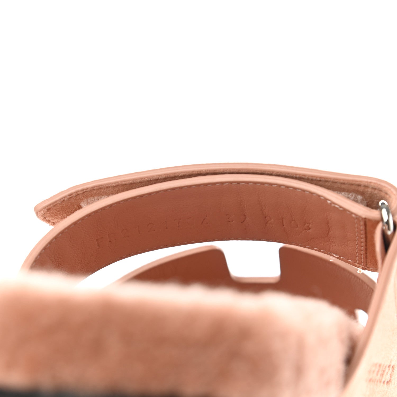 Hermes Suede Goatskin Woolskin Womens Chypre Sandals 39 Rose Aube 8 of 8