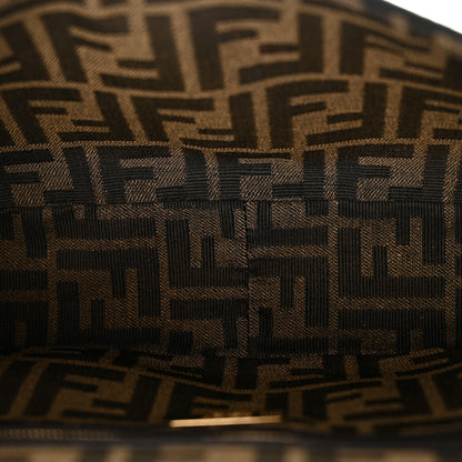 Fendi Fabric Jacquard FF 1974 Medium Baguette Tobacco Moro Black 10 of 12