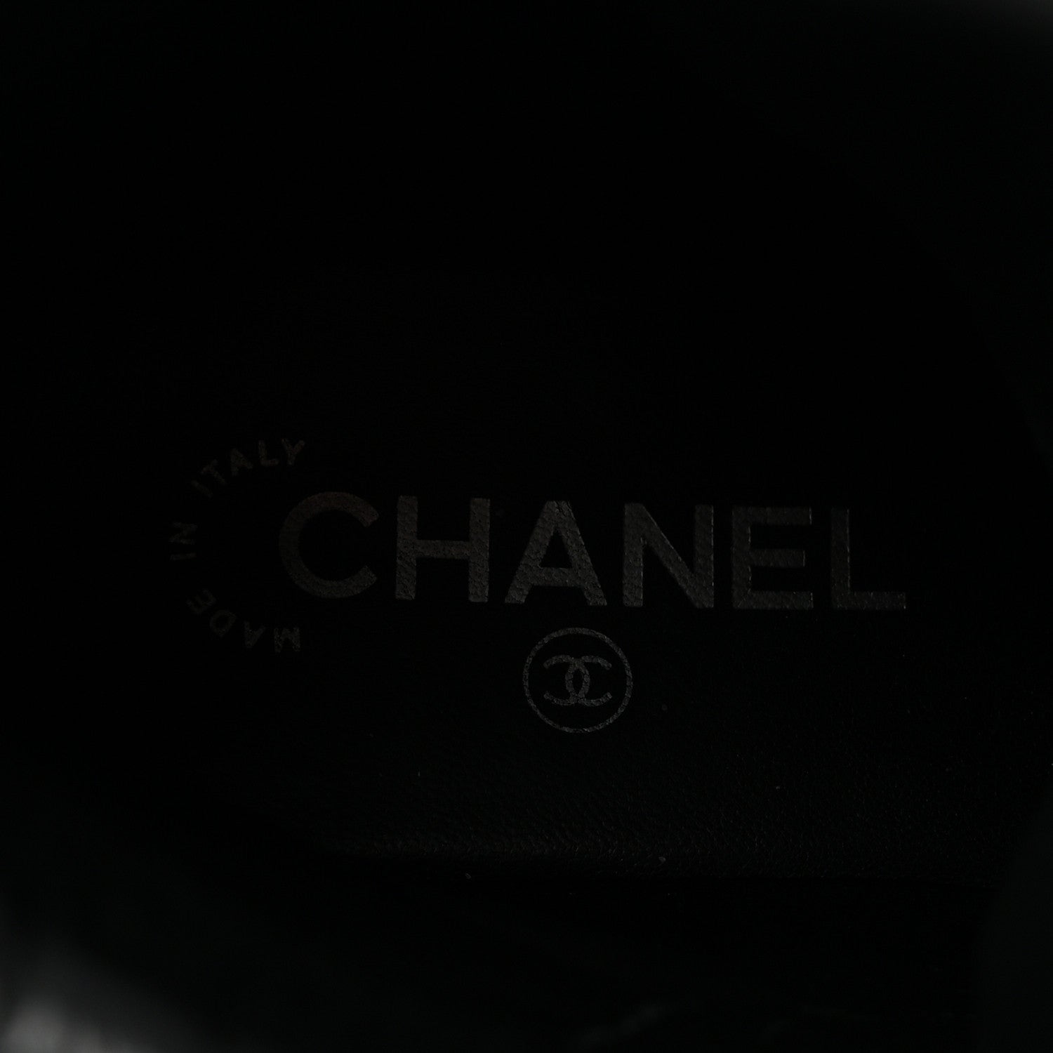 Chanel Calfskin Grosgrain Quilted Lace Up Boots 38.5 Black Grey 8 of 9