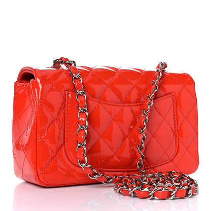 Chanel Patent Calfskin Quilted Mini Rectangular Flap Red 3 of 9