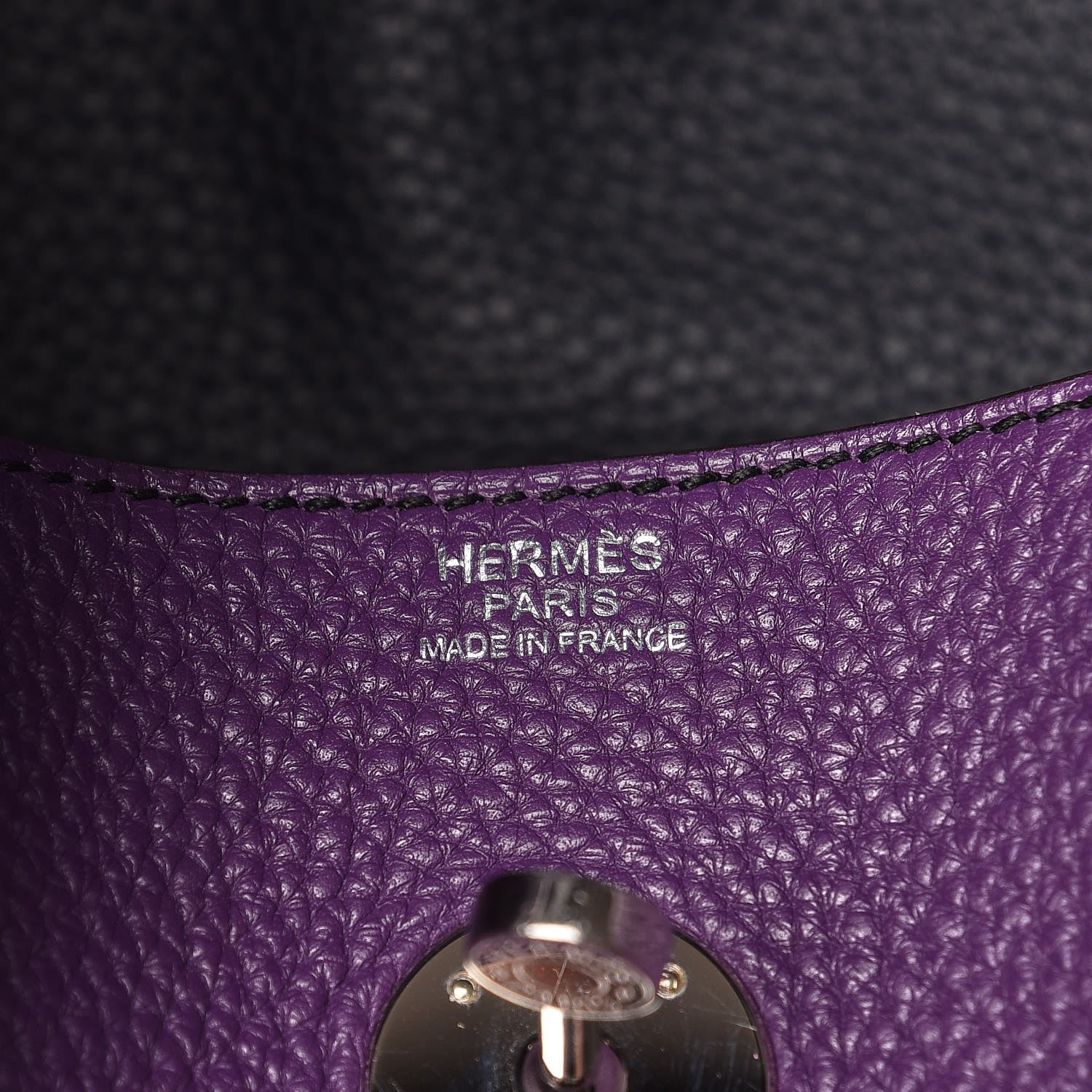 Hermes Taurillon Clemence Eclat Lindy 30 Ultraviolet Bleu Obscur 9 of 11