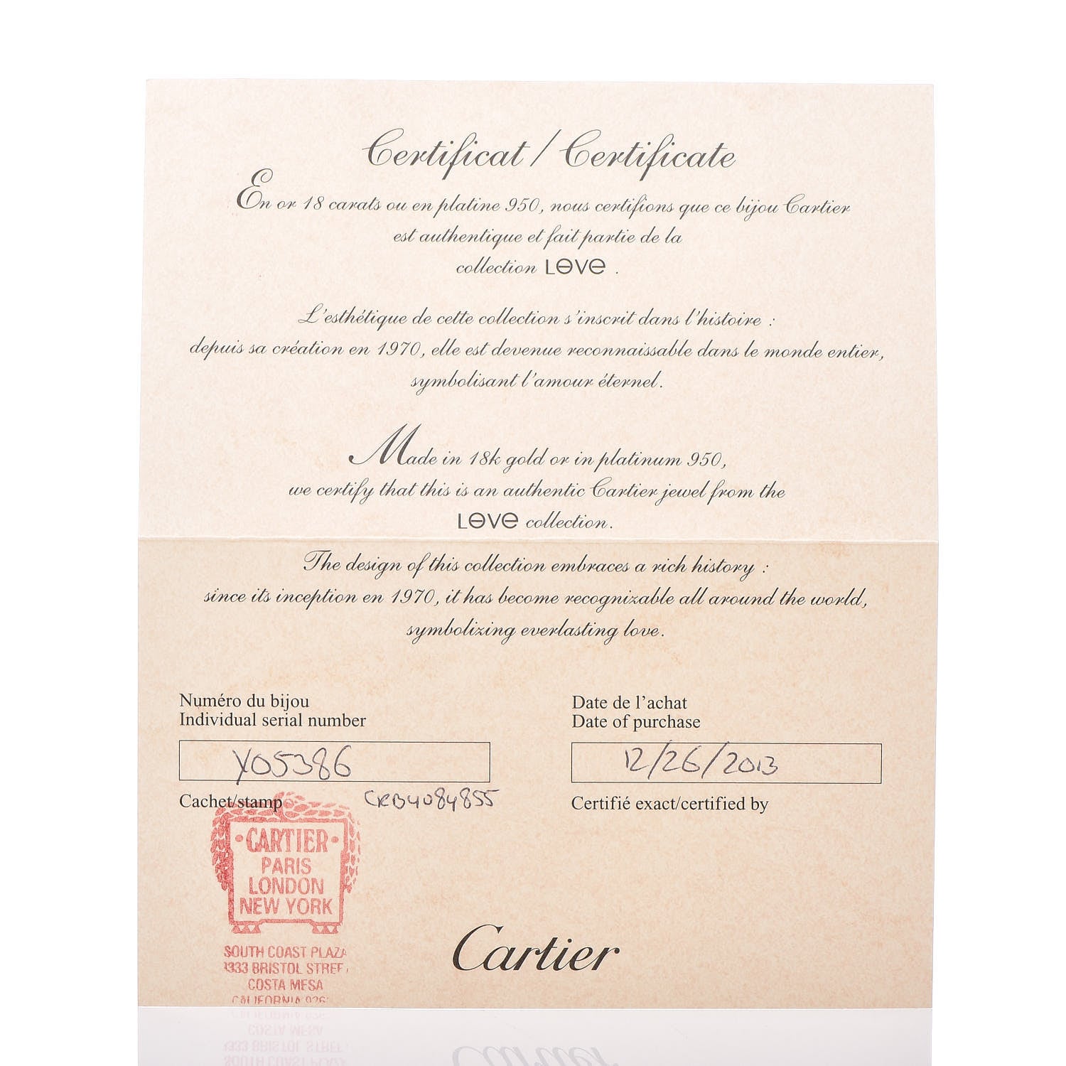 Cartier 18K Pink Gold 5.5mm LOVE Ring 55 7.25 5 of 5