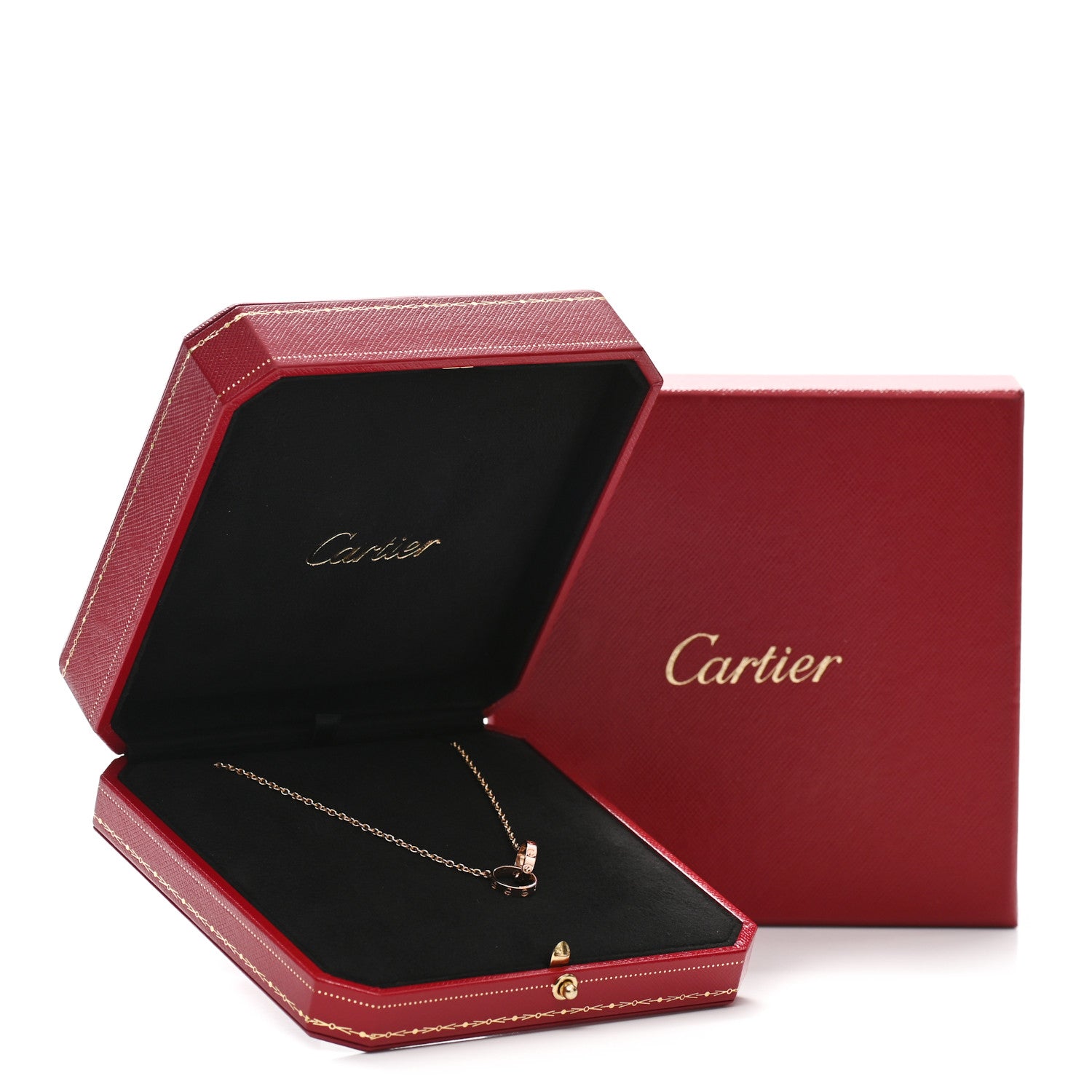 Cartier 18K Pink Gold Interlocking LOVE Necklace 8 of 8