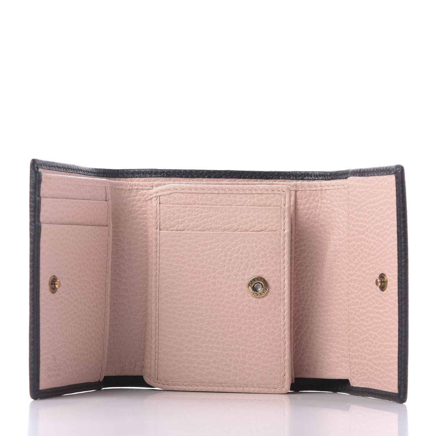 Gucci Calfskin GG Marmont Bow Wallet Black 5 of 12