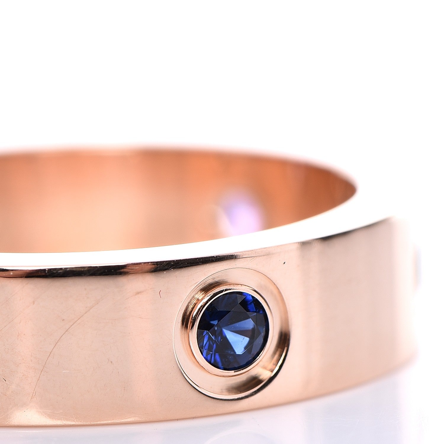 Cartier 18K Pink Gold Sapphire Garnet Amethyst 5.5mm LOVE Ring 60 9 5 of 6