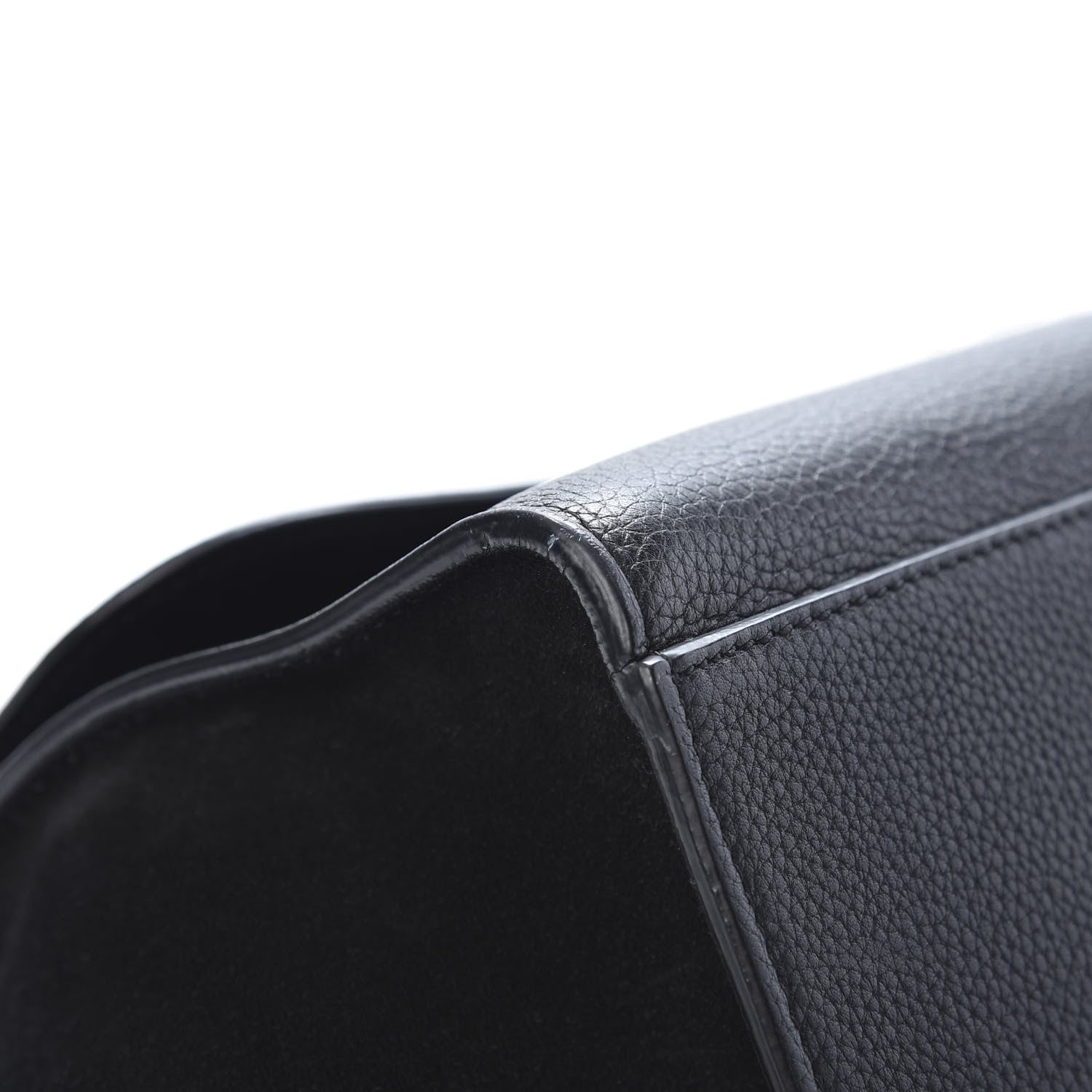 Celine Drummed Calfskin Suede Large Trapeze Black 10 of 14