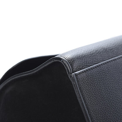 Celine Drummed Calfskin Suede Large Trapeze Black 10 of 14