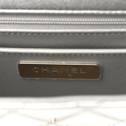 Chanel Mirror Calfskin Metallic Calfskin Medium Hollywood Boulevard Flap With Star Coin Purse Silvery 6 of 11