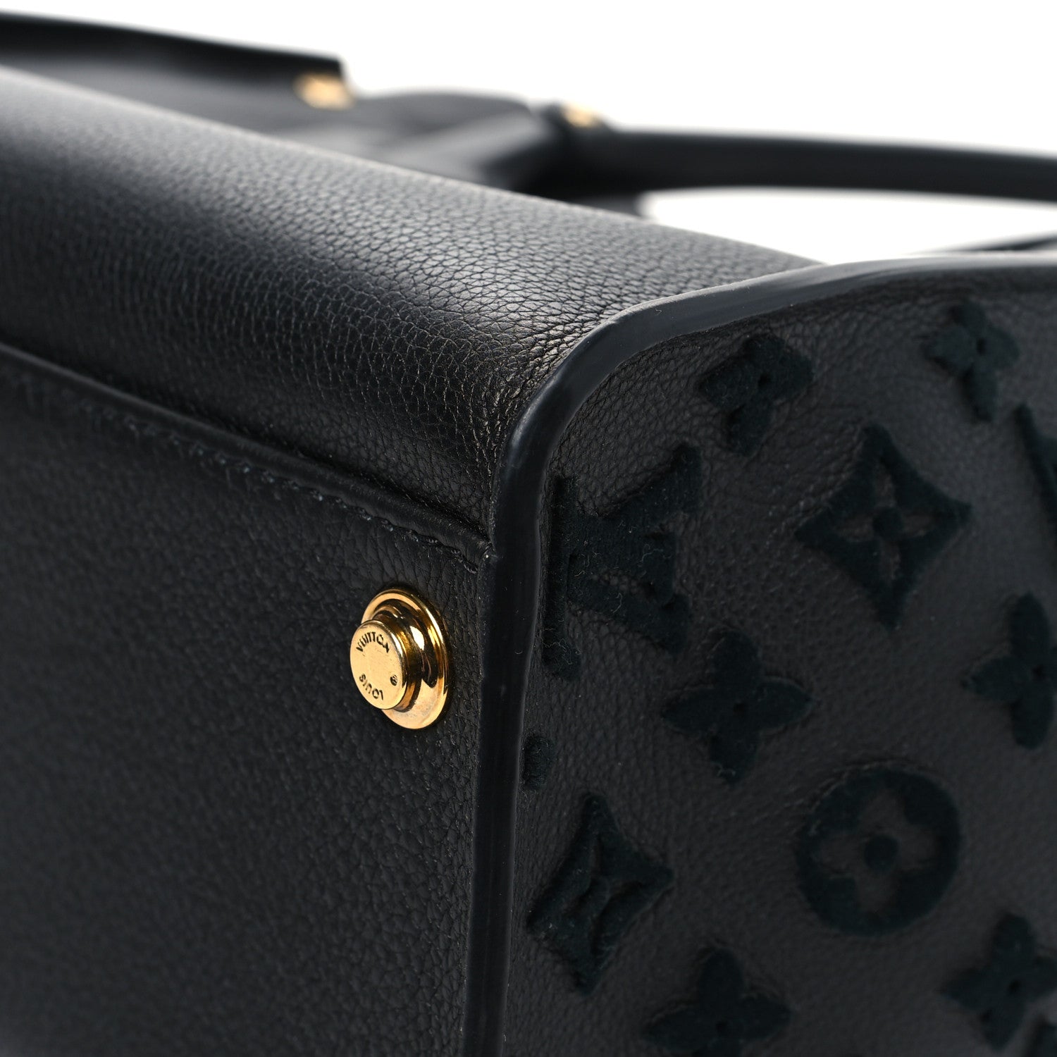Louis Vuitton Calfskin Monogram Tufting On My Side Black 12 of 13