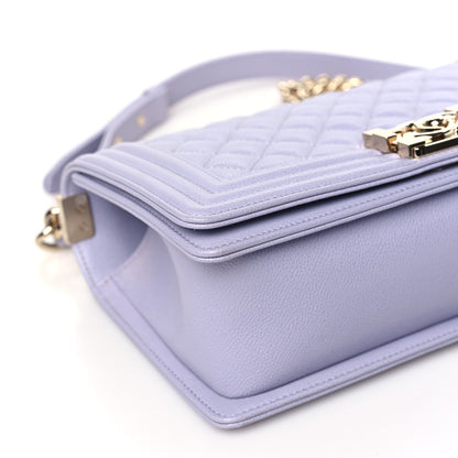 Chanel Caviar Quilted Medium Boy Flap Light Purple 9 of 11