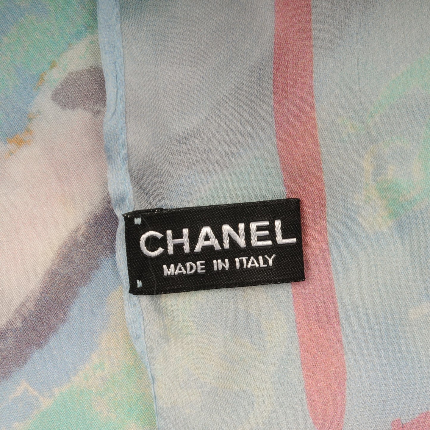 Silk CC Monaco Stole Pink Blue