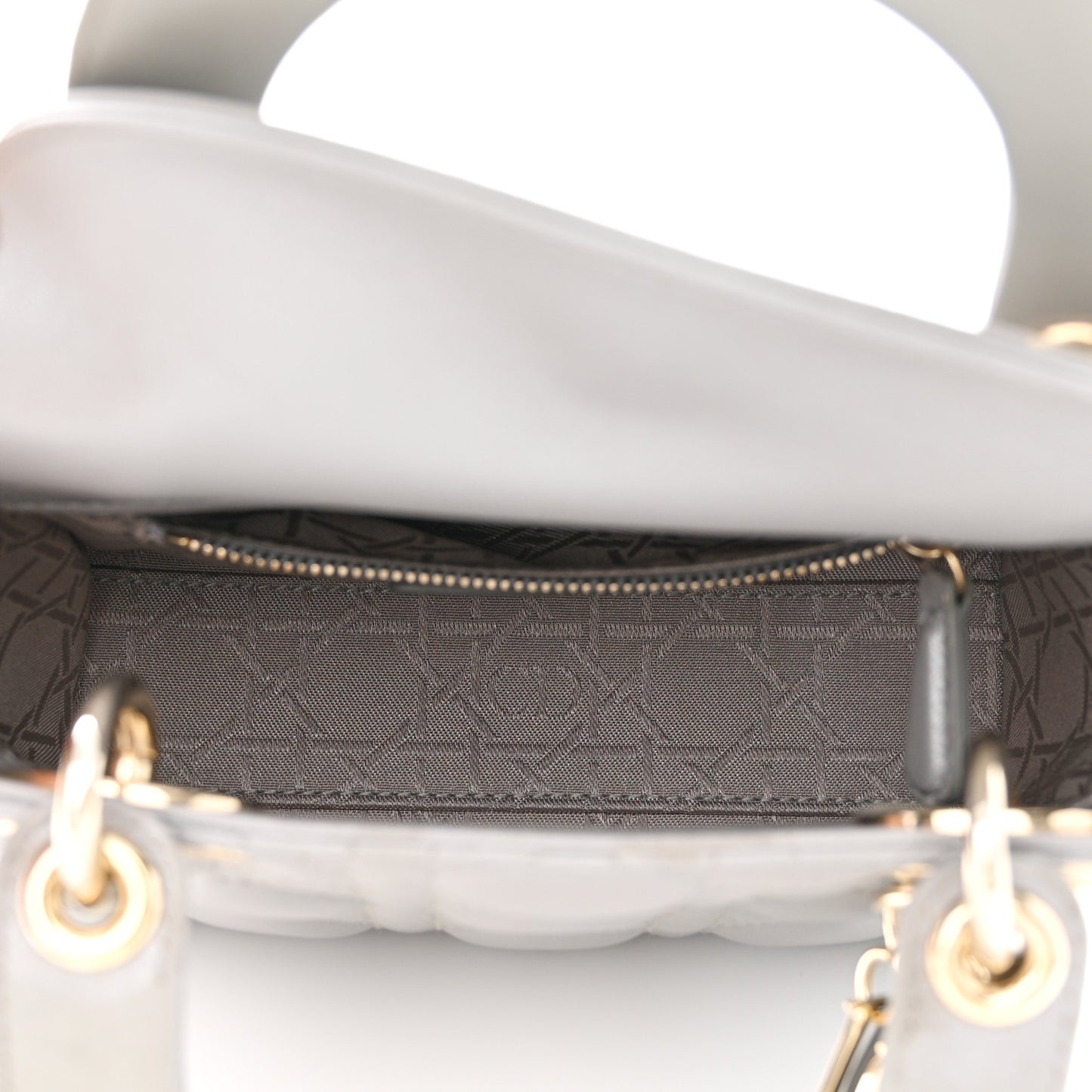 Lambskin Cannage Mini Lady Dior Grey