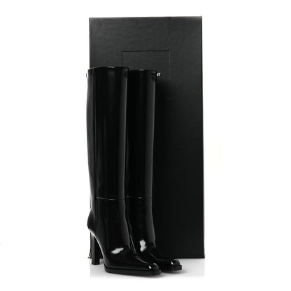 Saint Laurent Vitello Marilyn Nina 95 Knee High Boots 38.5 Black 11 of 11