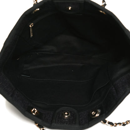 Chanel Woven Straw Raffia Small Deauville Tote Black 5 of 12