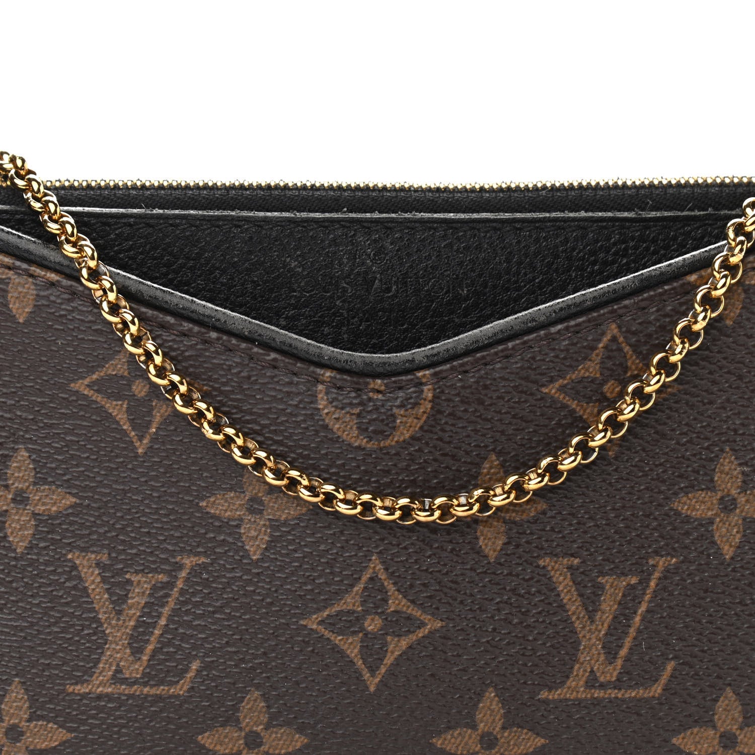 Louis Vuitton Monogram Pallas Clutch Black 9 of 12