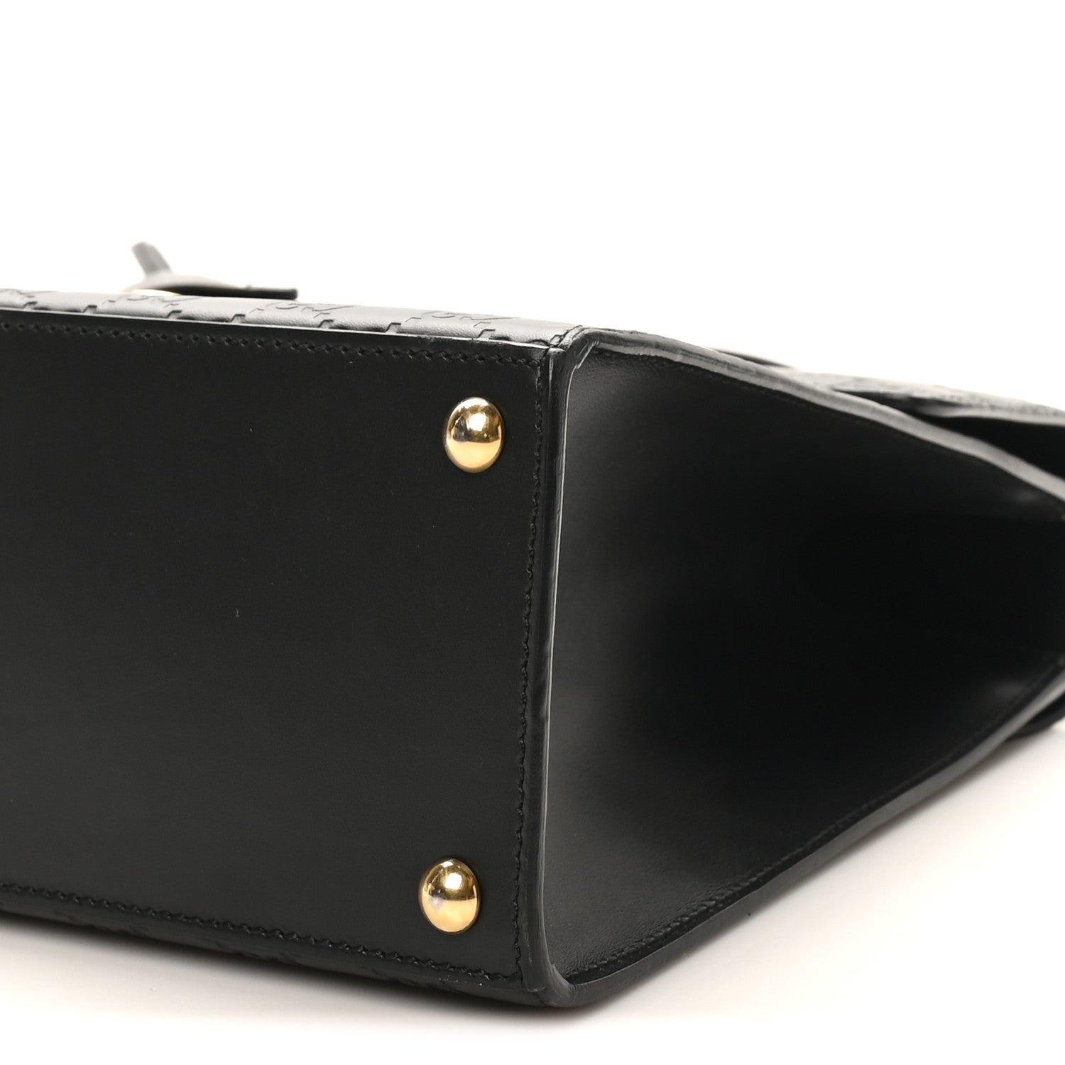 Gucci Guccissima Signature Medium Padlock Top Handle Bag Black 10 of 10