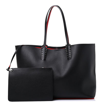 Christian Louboutin Calfskin Spikes East West Cabata Tote Black 1 of 3