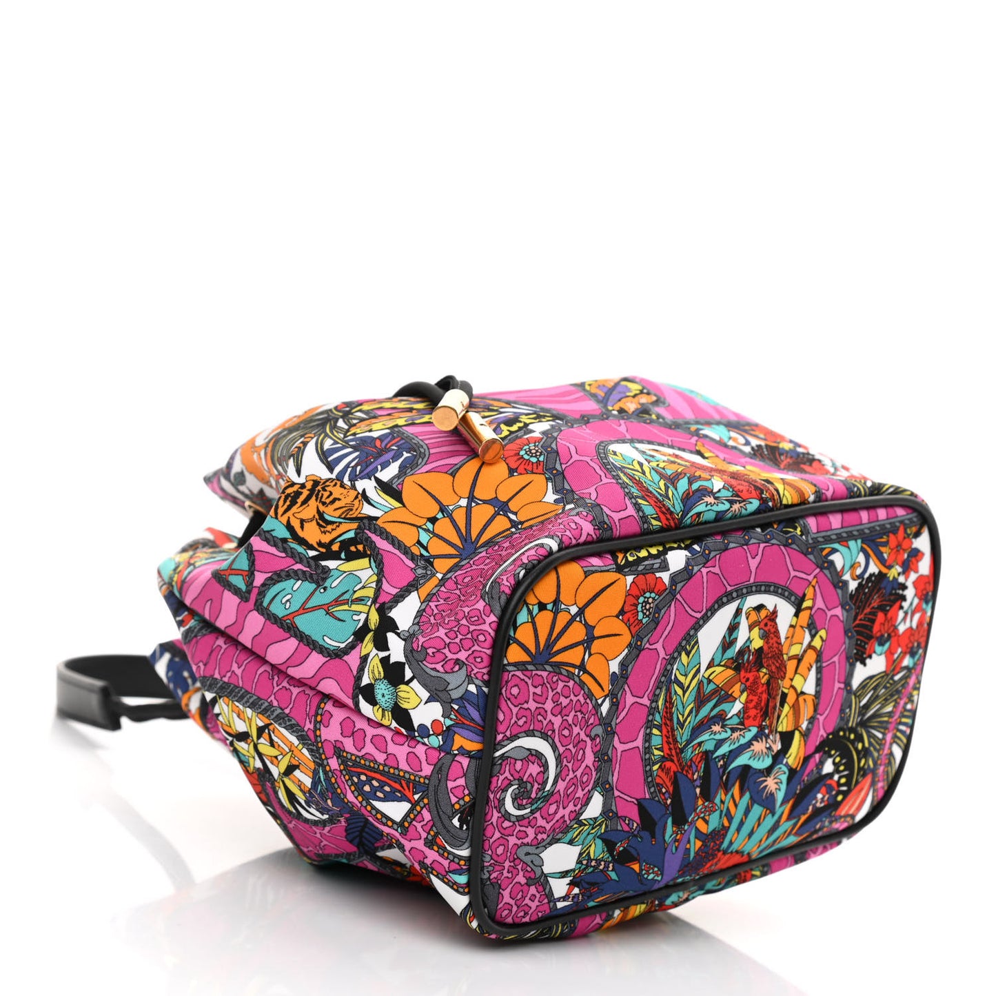 Econyl Calfskin Printed Cosmetics Case Multicolor