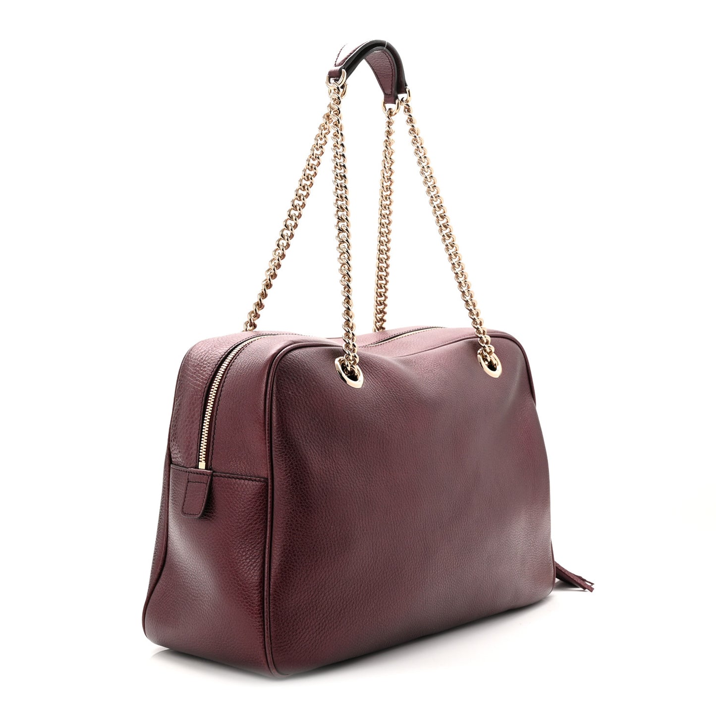 Metallic Cellarius Calfskin Medium Soho Bowler Classic Burgundy