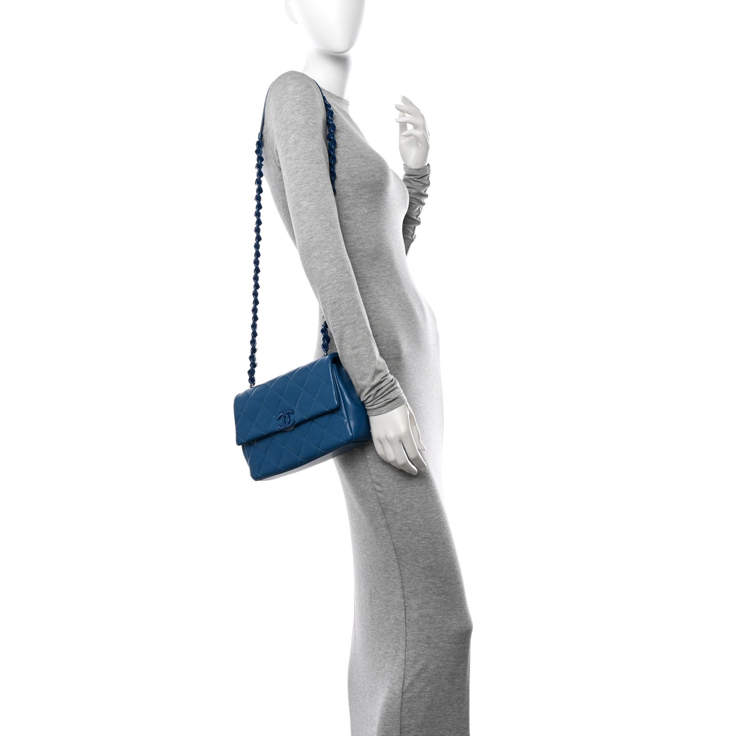 Chanel Caviar Quilted My Everything Flap Blue 3 of 10