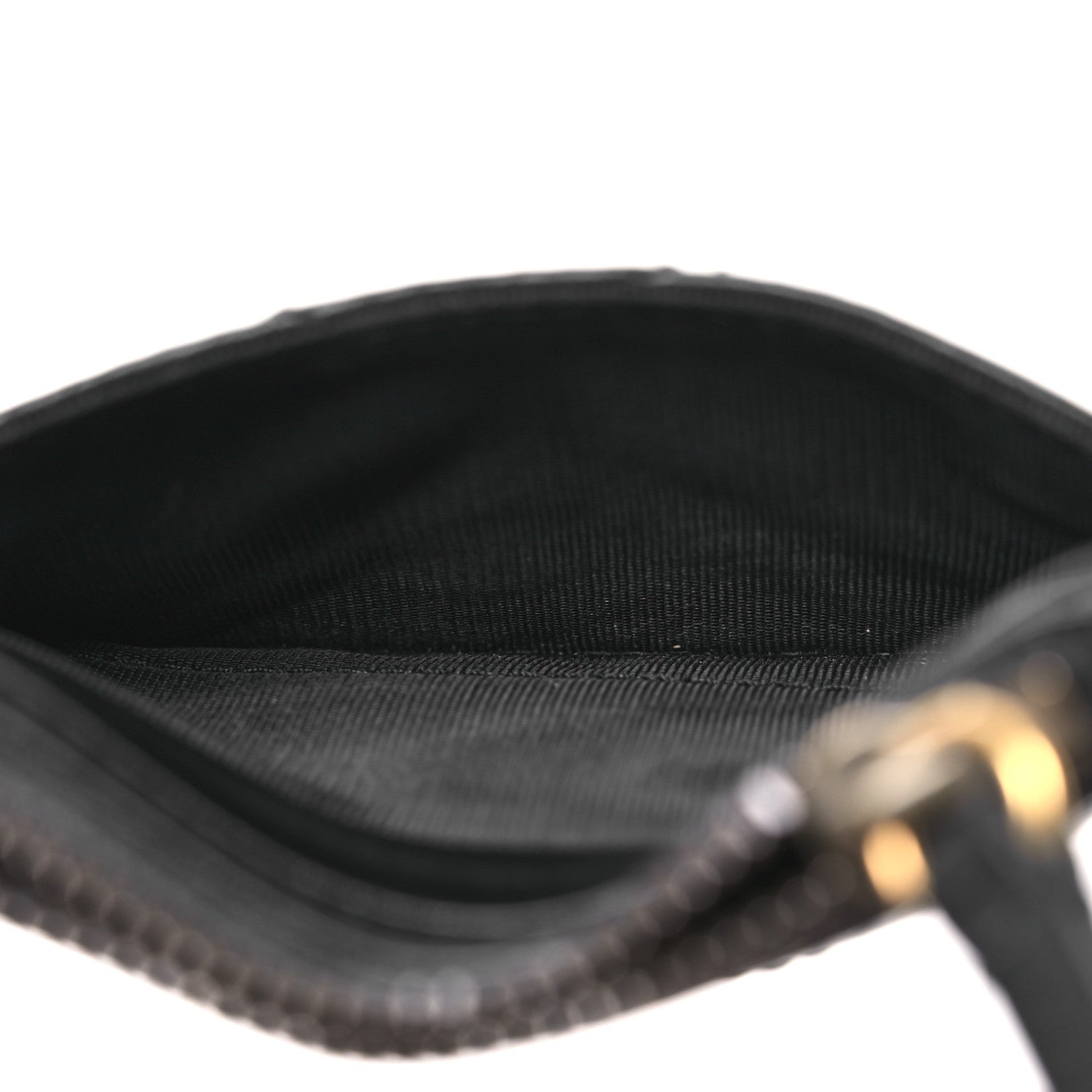 Gucci Calfskin Matelasse Chevron GG Marmont Key Case Card Holder Black 6 of 8