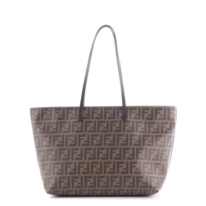 Fendi Zucca Spalmati Medium Roll Tote Tobacco Fuxia 1 of 8