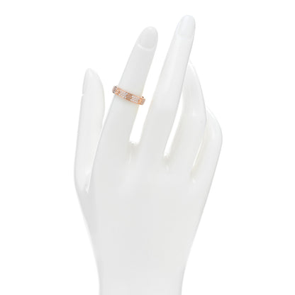 Cartier 18K Pink Gold Diamond 4mm LOVE Wedding Paved Band Ring 50 5.25 2 of 5