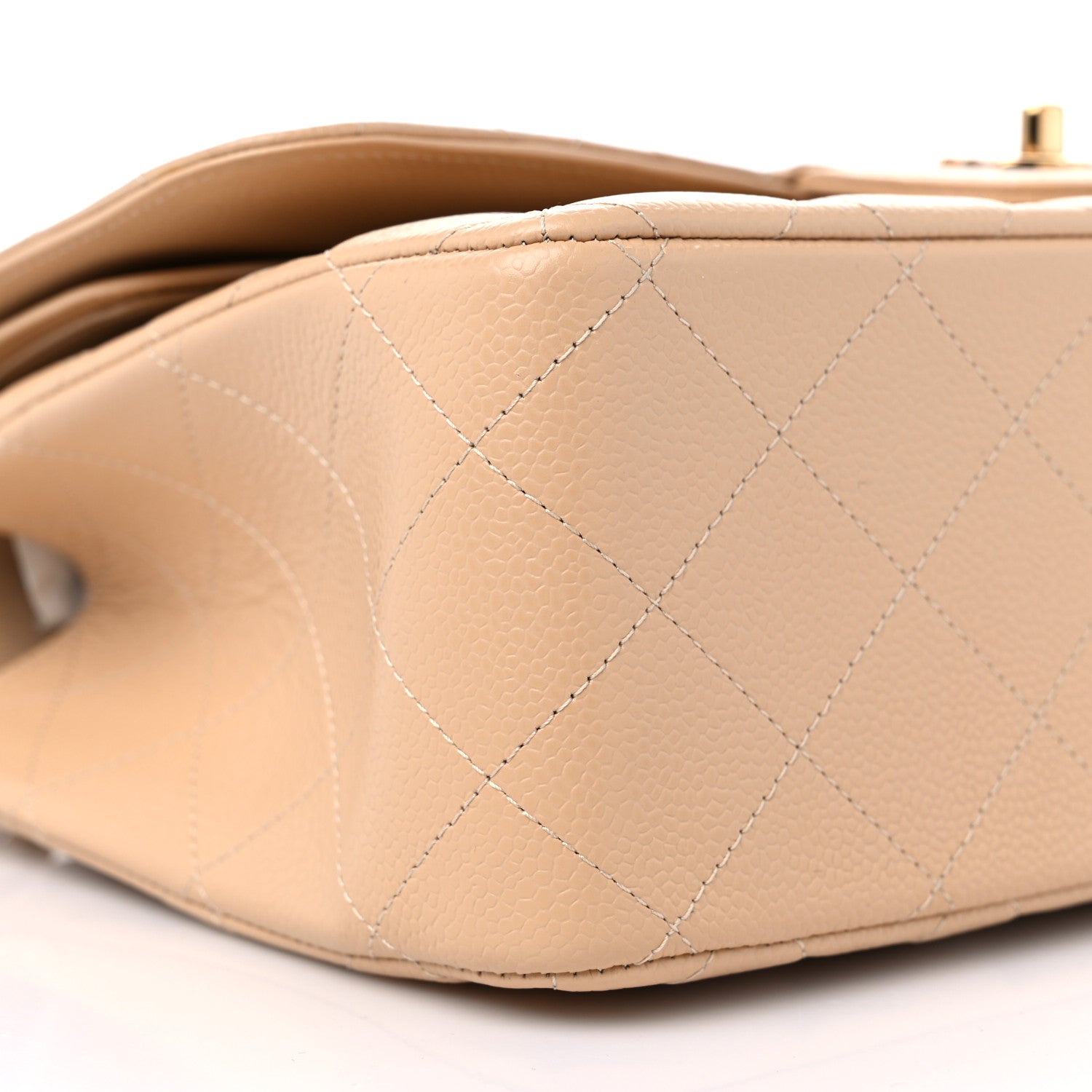 Chanel Caviar Quilted Jumbo Double Flap Beige 8 of 9