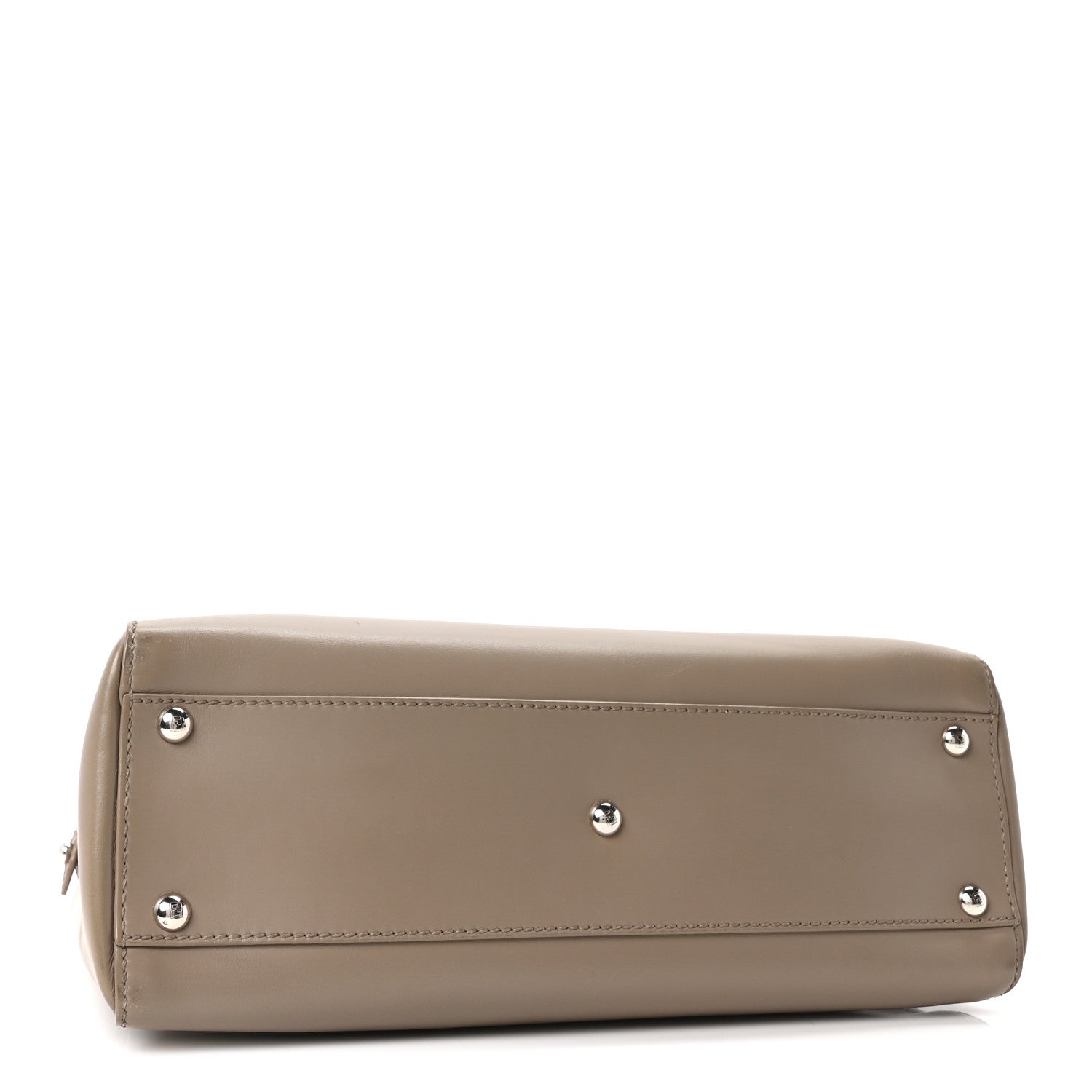 Fendi Vitello Morgan Shiny Nappa Medium Peekaboo Iconic Satchel Tortora 4 of 10
