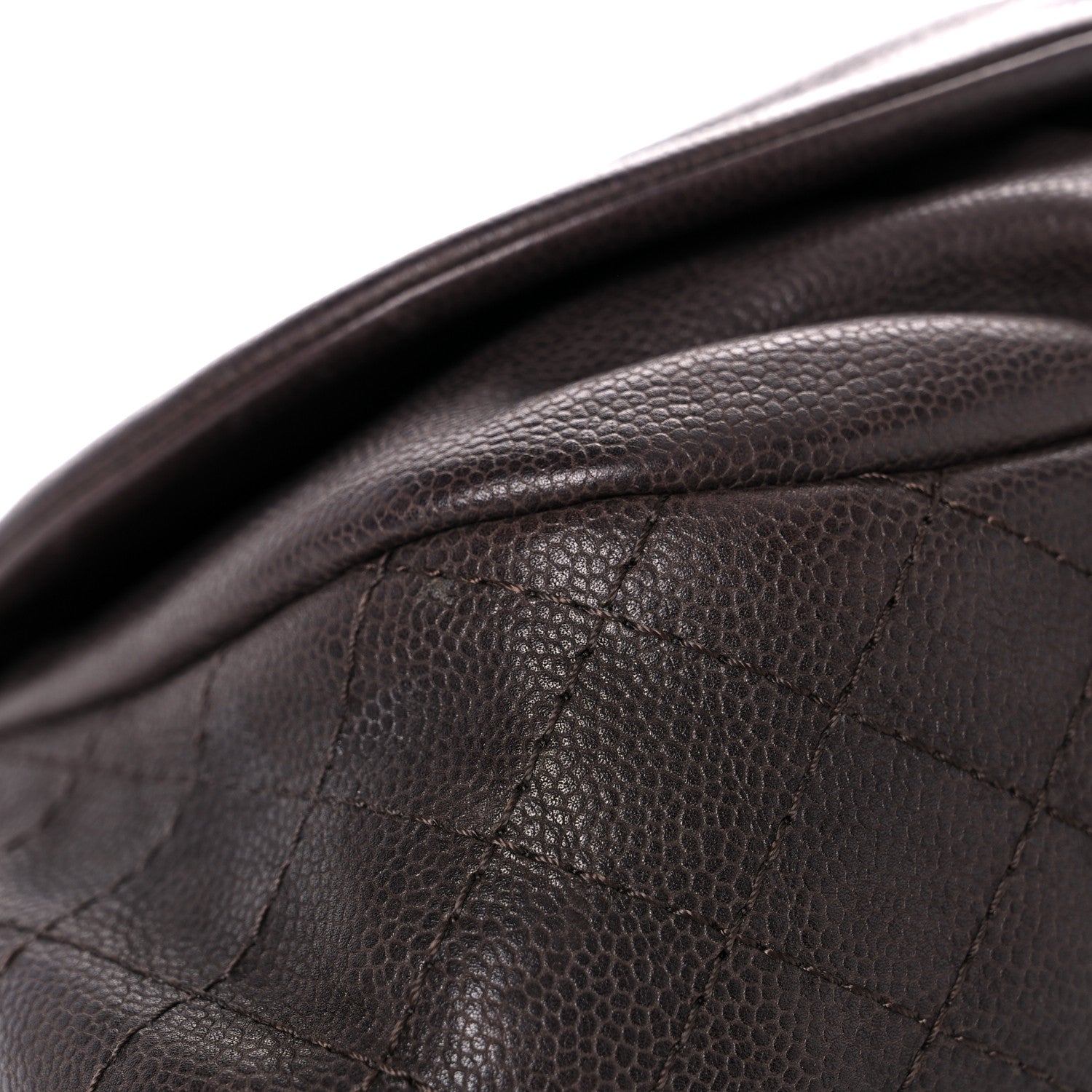Chanel Caviar Half Moon Large Flap Dark Brown 8 of 22