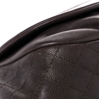 Chanel Caviar Half Moon Large Flap Dark Brown 8 of 22