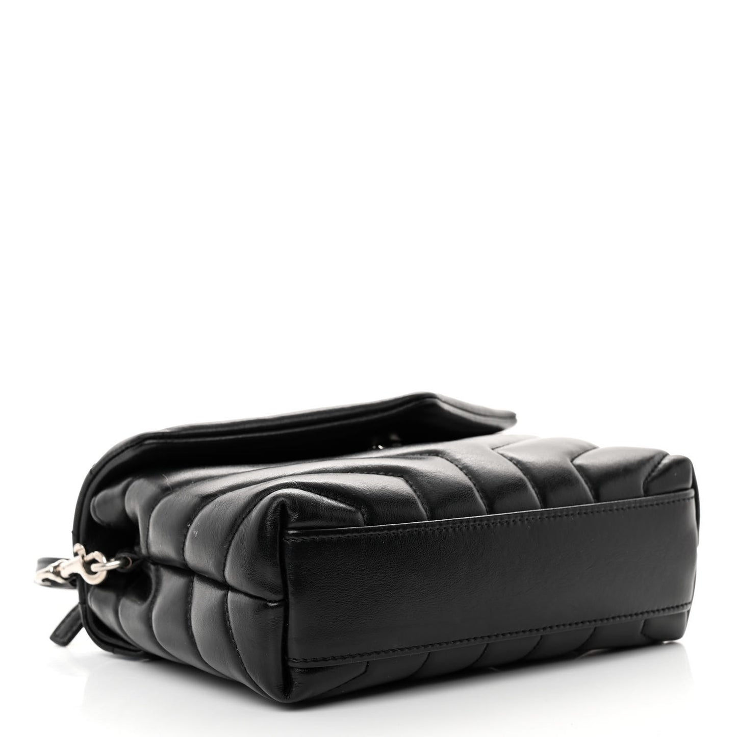 Calfskin Y Quilted Monogram Toy Loulou Crossbody Bag Black