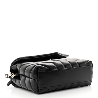 Saint Laurent Calfskin Y Quilted Monogram Toy Loulou Crossbody Bag Black 5 of 14