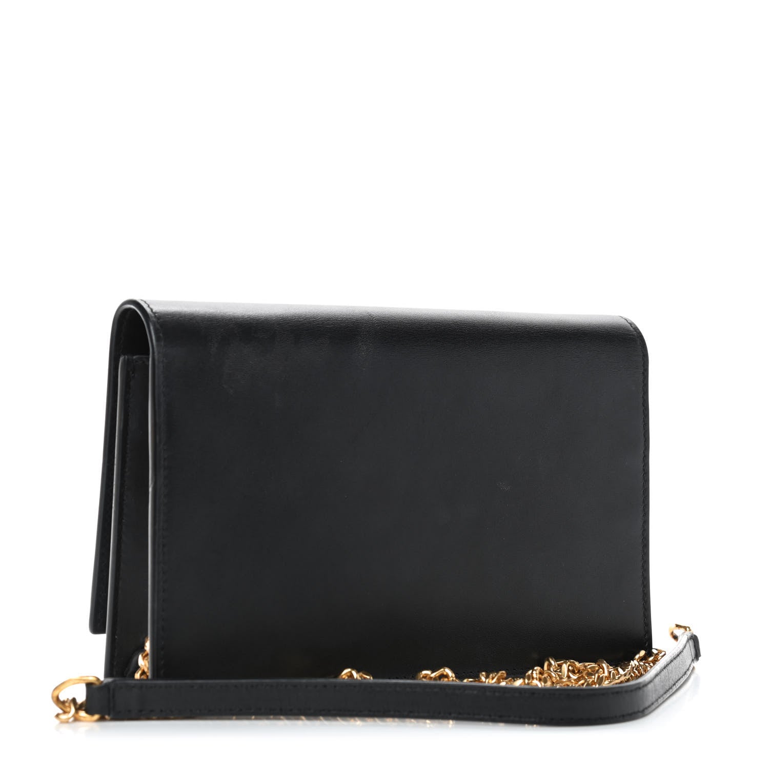 Saint Laurent Smooth Calfskin Classic Monogram Kate Tassel Chain Wallet Black 2 of 4