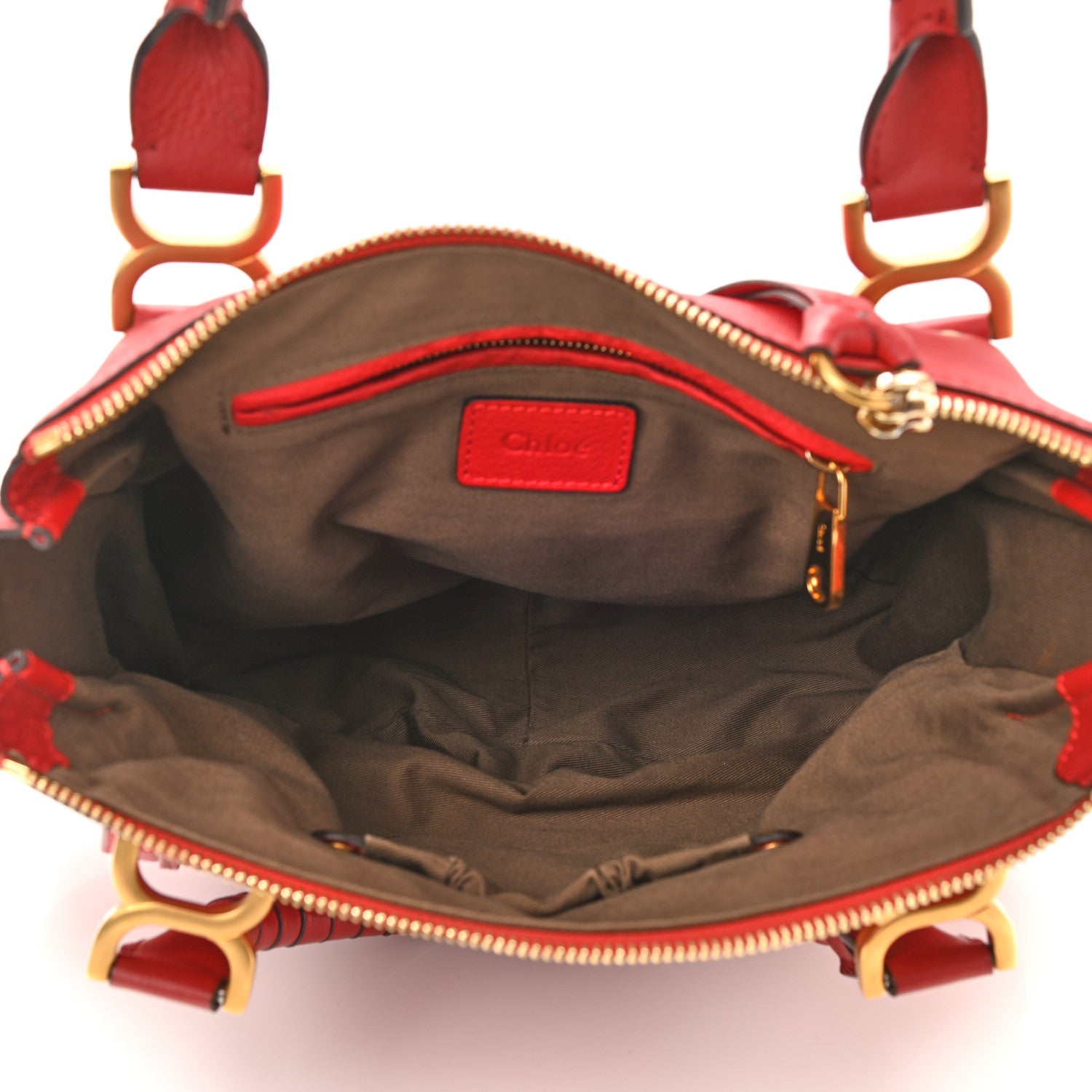 Chloe Calfskin Medium Marcie Satchel Red 4 of 10