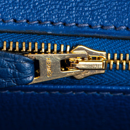 Hermes Taurillon Clemence Birkin 35 Bleu Saphir 22 of 24