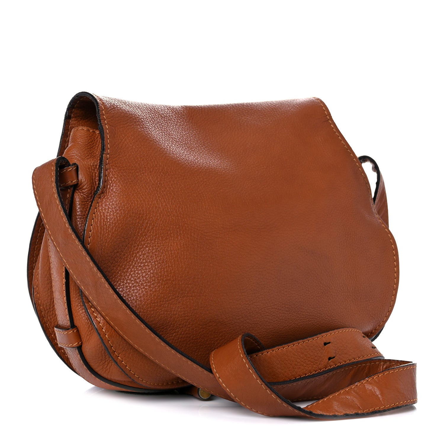 Chloe Calfskin Medium Marcie Round Crossbody Bag Tan 3 of 20