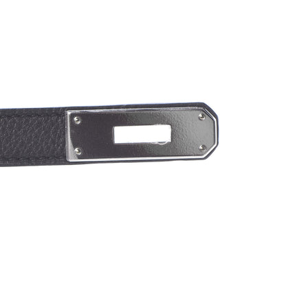 Hermes Togo Verso Kelly Retourne 35 Black Bleu Agate 18 of 40