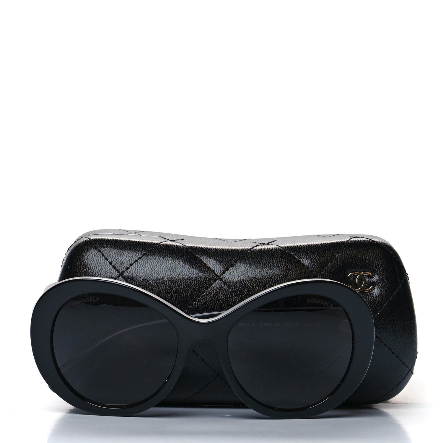 Chanel Oval CC Sunglasses 5372-A Black 7 of 7