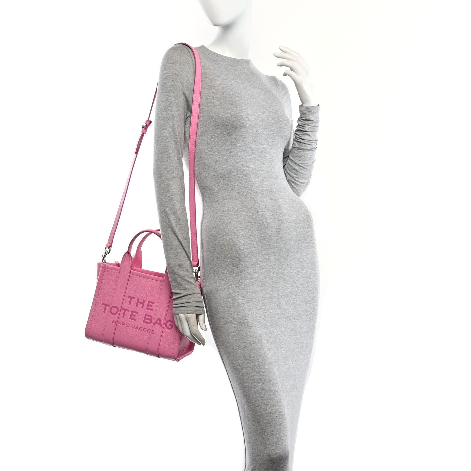 Marc Jacobs Grained Calfskin Small The Tote Bag Candy Pink 2 of 12