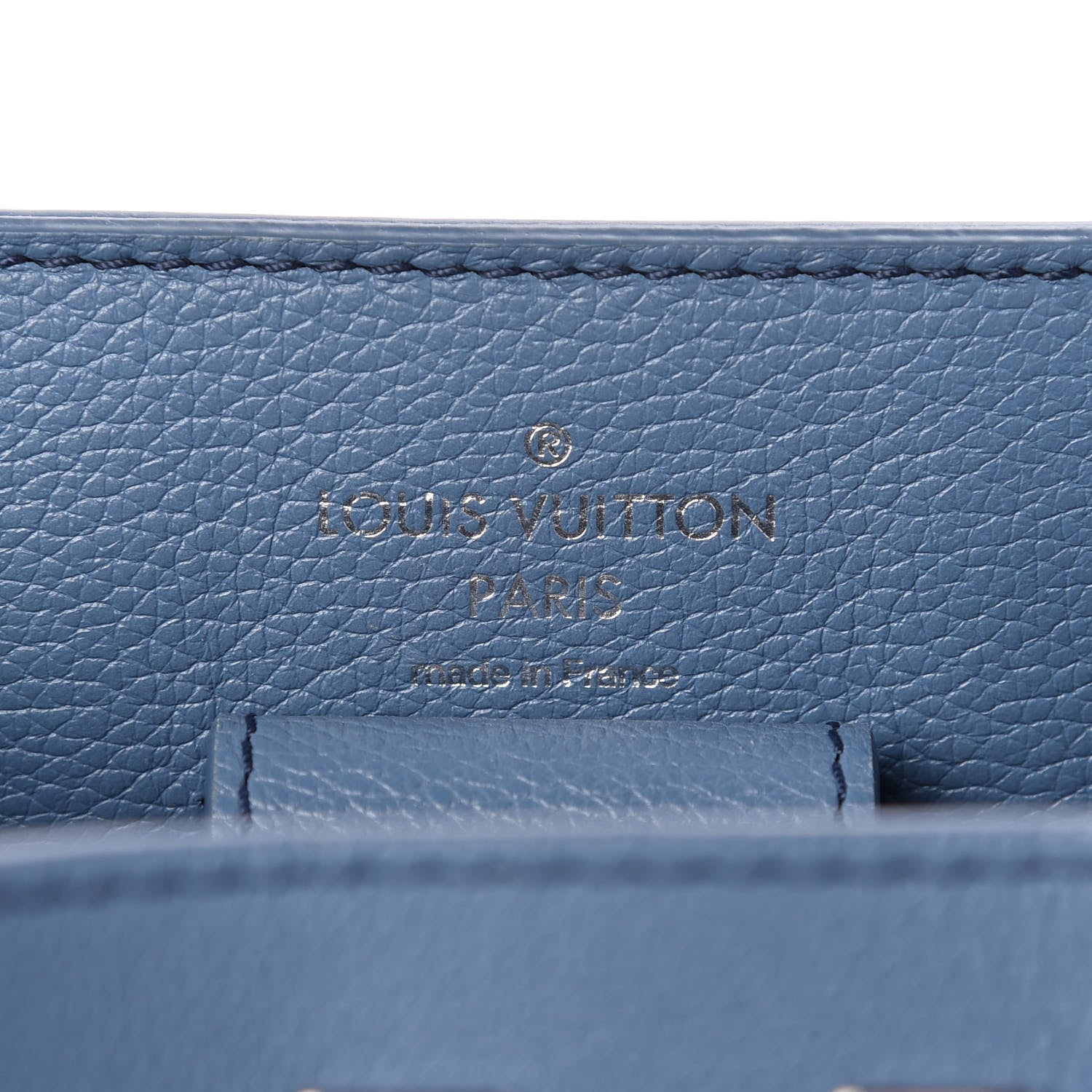 Louis Vuitton Calfskin Lockme Bucket Blue Jean 8 of 11