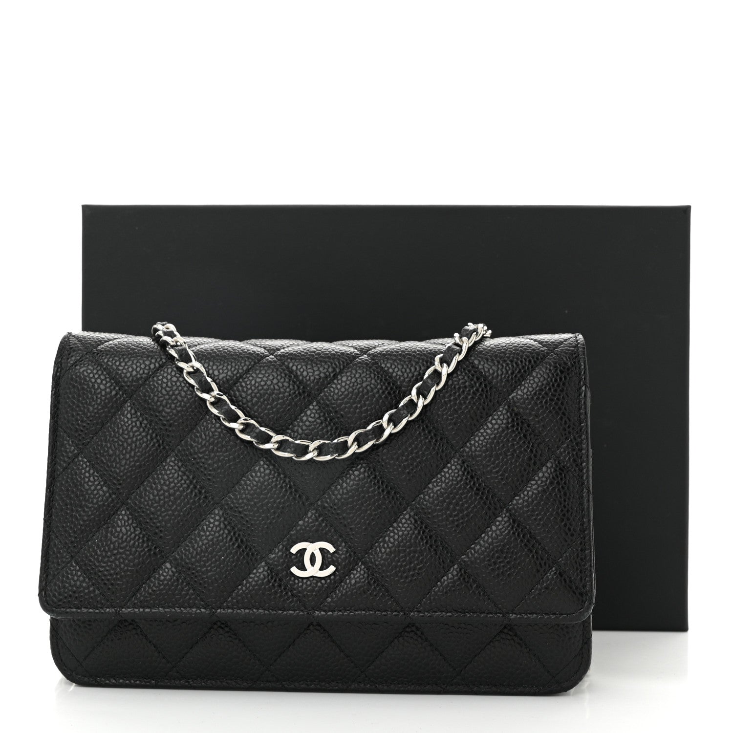 Chanel Caviar Quilted Wallet on Chain WOC Black 12 of 12