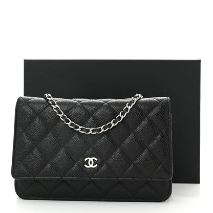 Chanel Caviar Quilted Wallet on Chain WOC Black 12 of 12