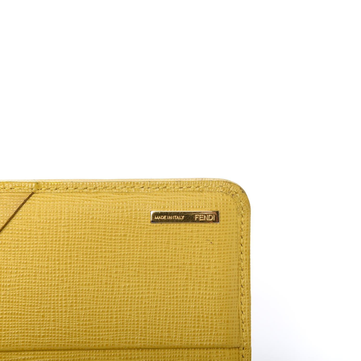 Fendi Zucca Spalmati Vitello Elite Continental Wallet Tobacco Yellow 7 of 9