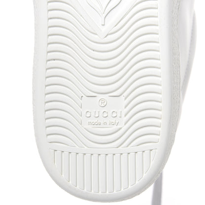 Gucci Calfskin Ayers Web Blind for Love Embroidered Mens Ace Sneakers 9 White 6 of 10